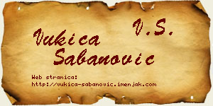 Vukica Šabanović vizit kartica